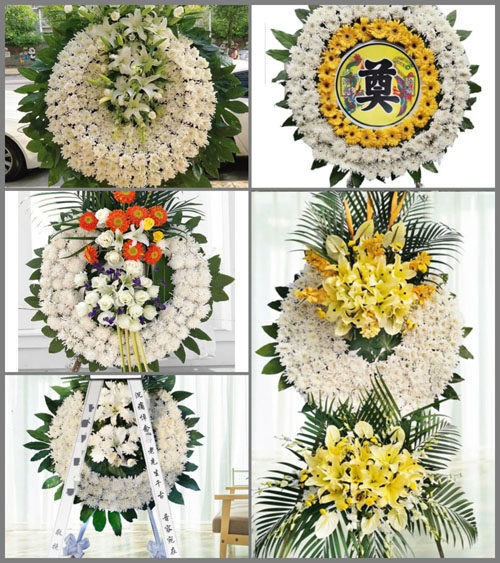 湖南邵阳洞口县竹市镇正庭村花圈速递